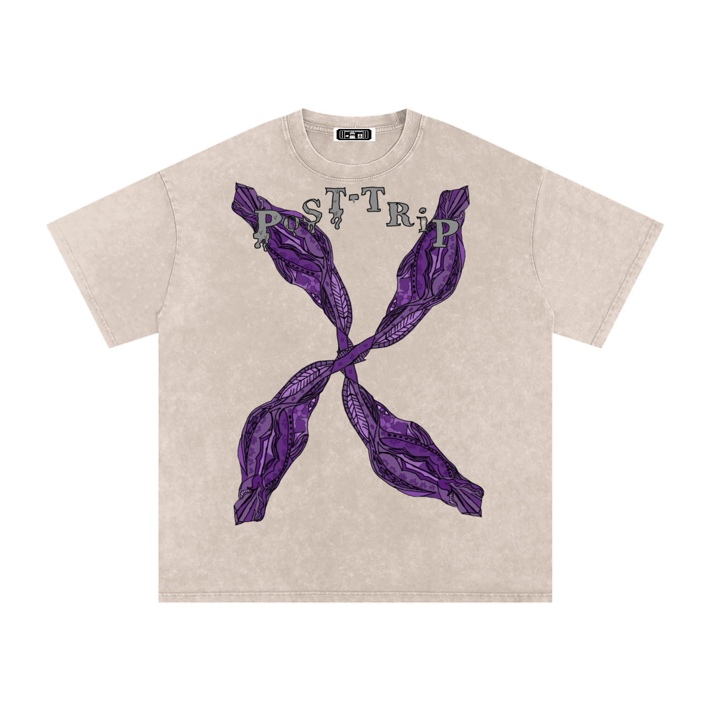 Snow Washed Oversized Cotton T-Shirt
