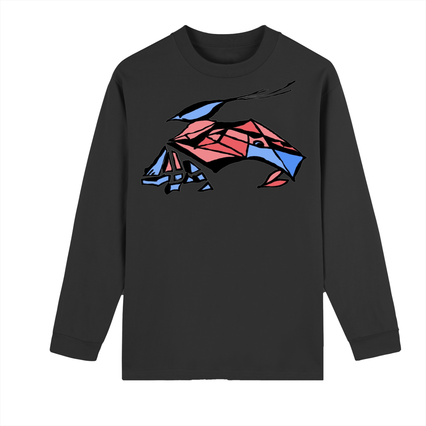 Crew Neck Drop Shoulder Long Sleeve Shirt
