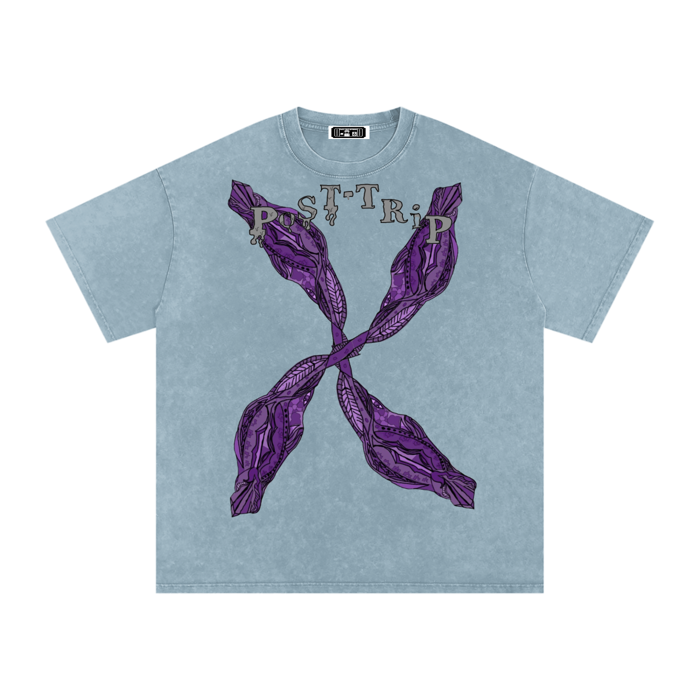 Snow Washed Oversized Cotton T-Shirt