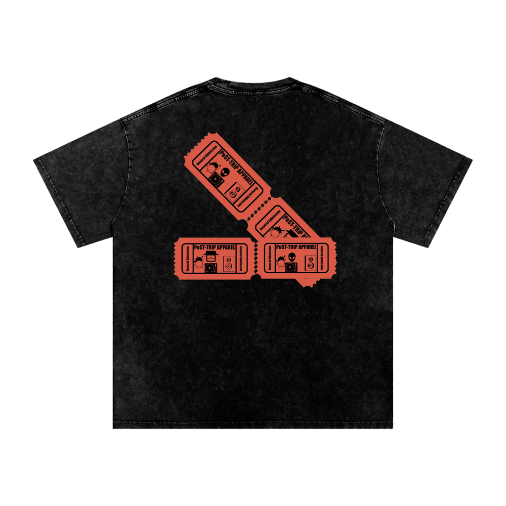 Snow Washed Oversized Cotton T-Shirt