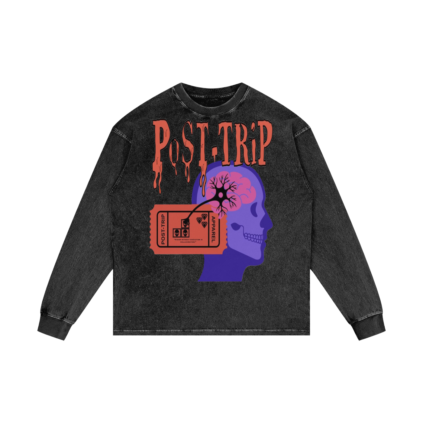 Acid Wash Oversize Long Sleeve T-Shirt