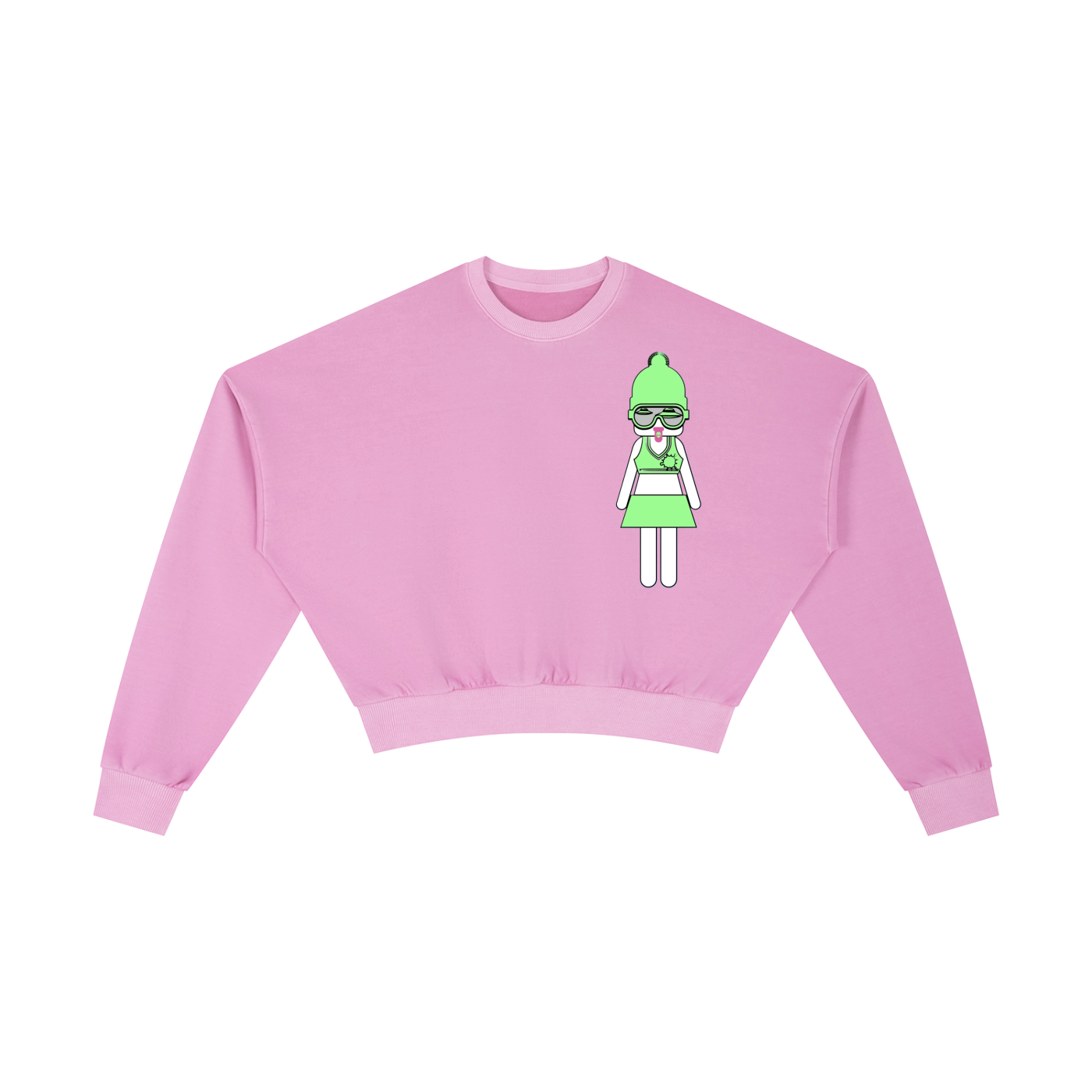 Vintage Washed Cropped Sweatshirt
