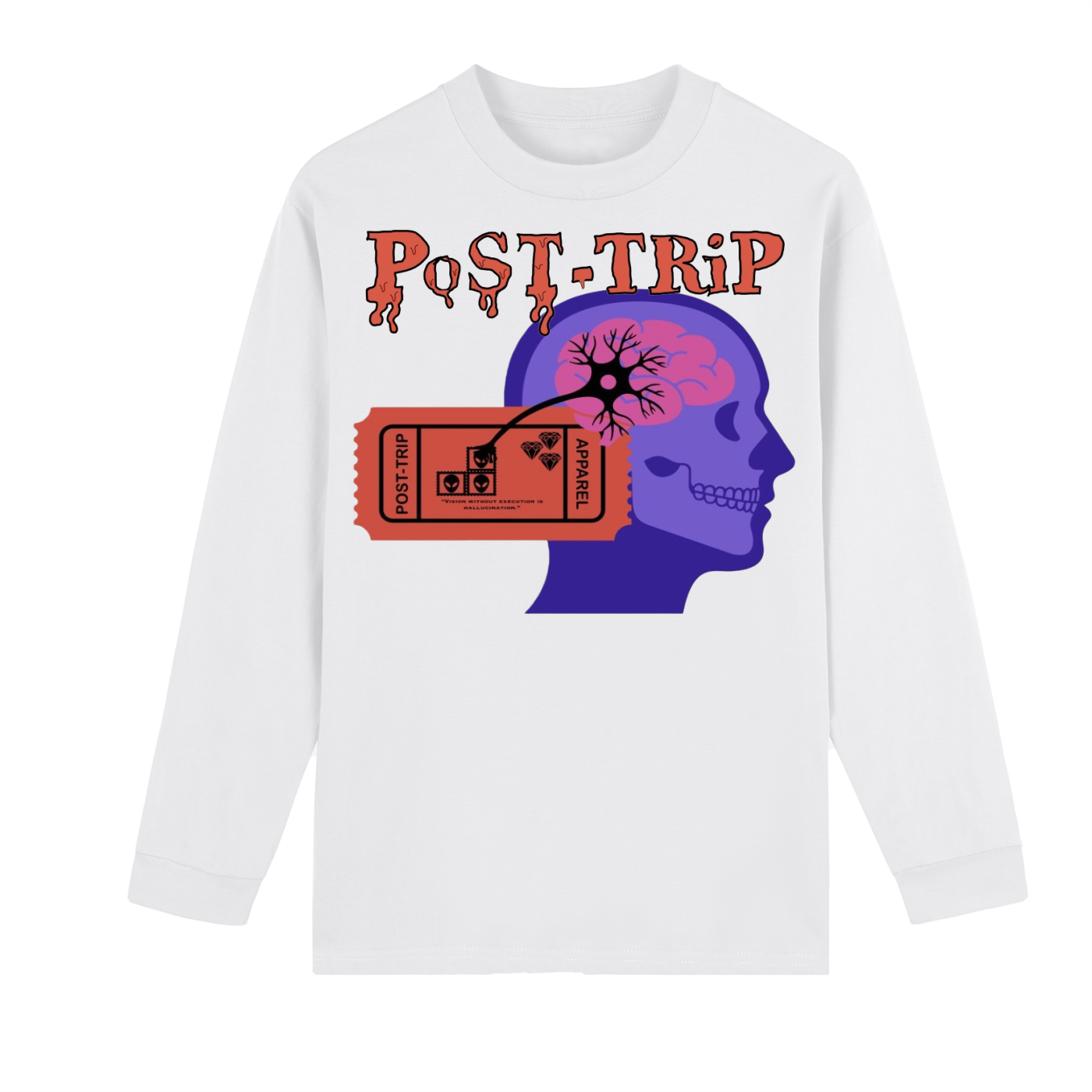 Crew Neck Drop Shoulder Long Sleeve Shirt