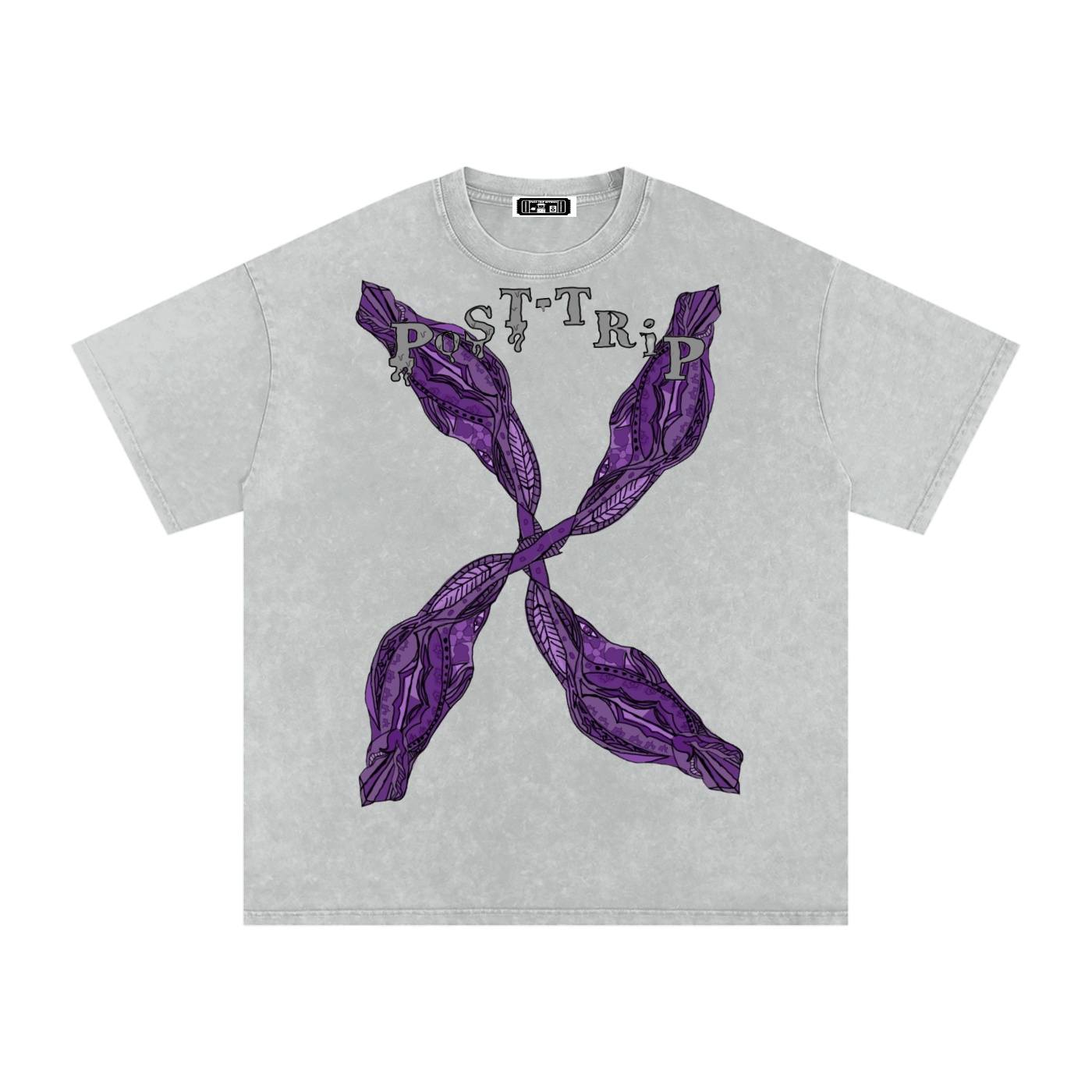 Snow Washed Oversized Cotton T-Shirt