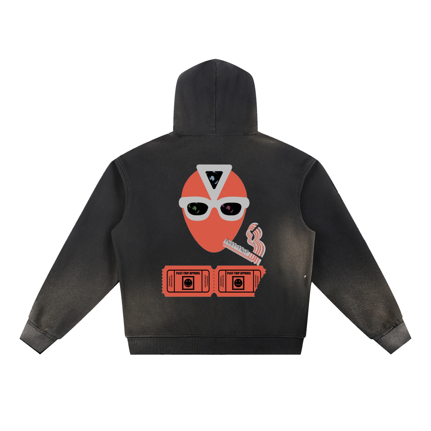 Sun Fade Frayed Fleece Hoodie