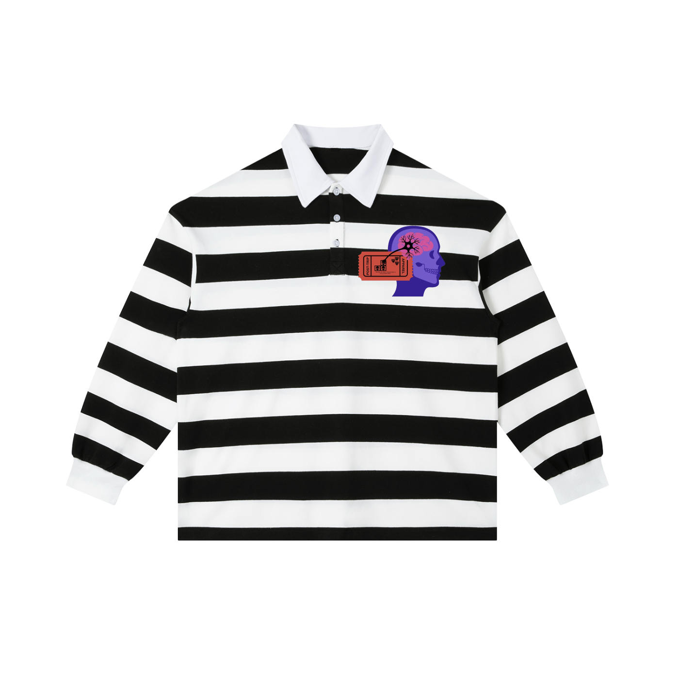 Color Block Stripe Polo Shirt