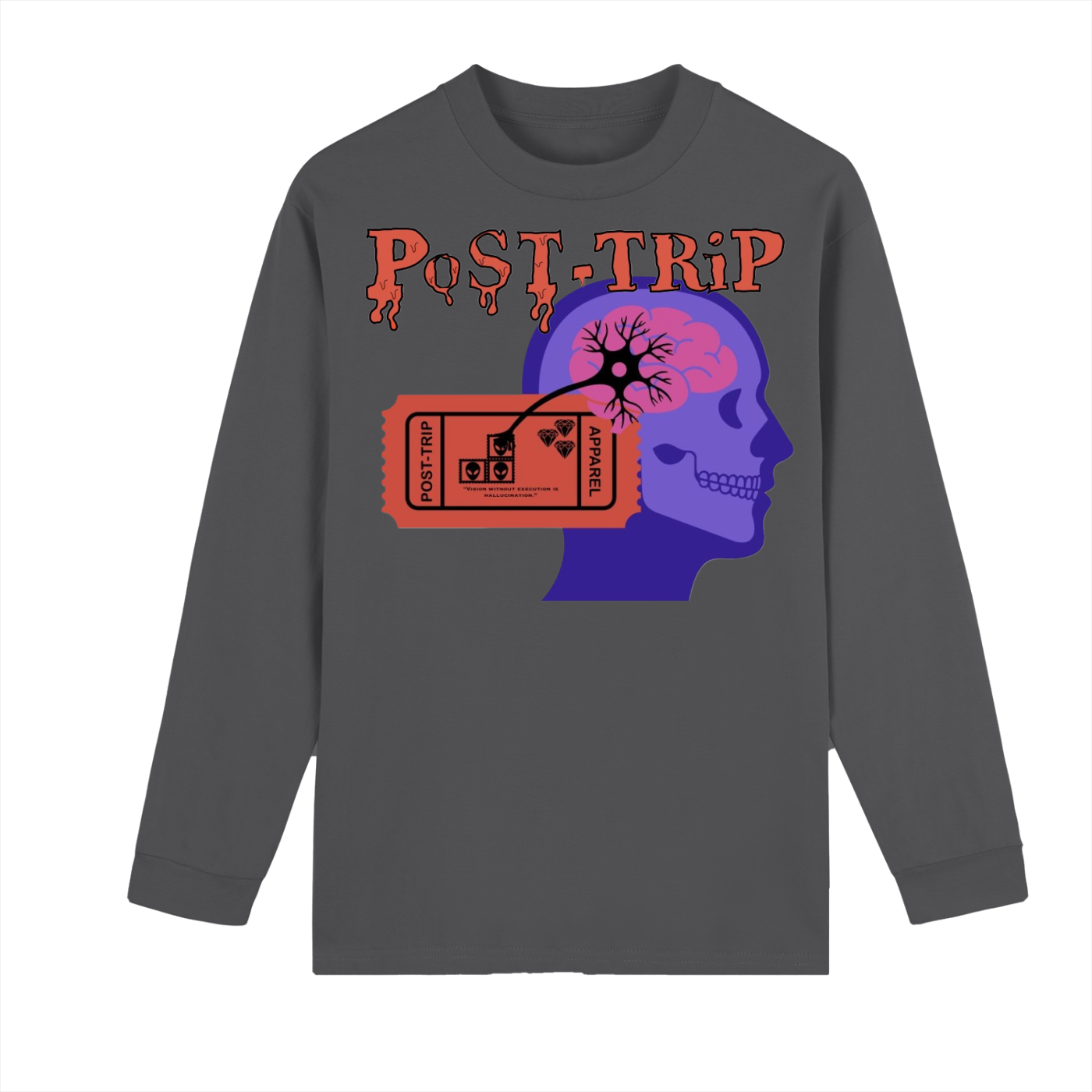 Crew Neck Drop Shoulder Long Sleeve Shirt