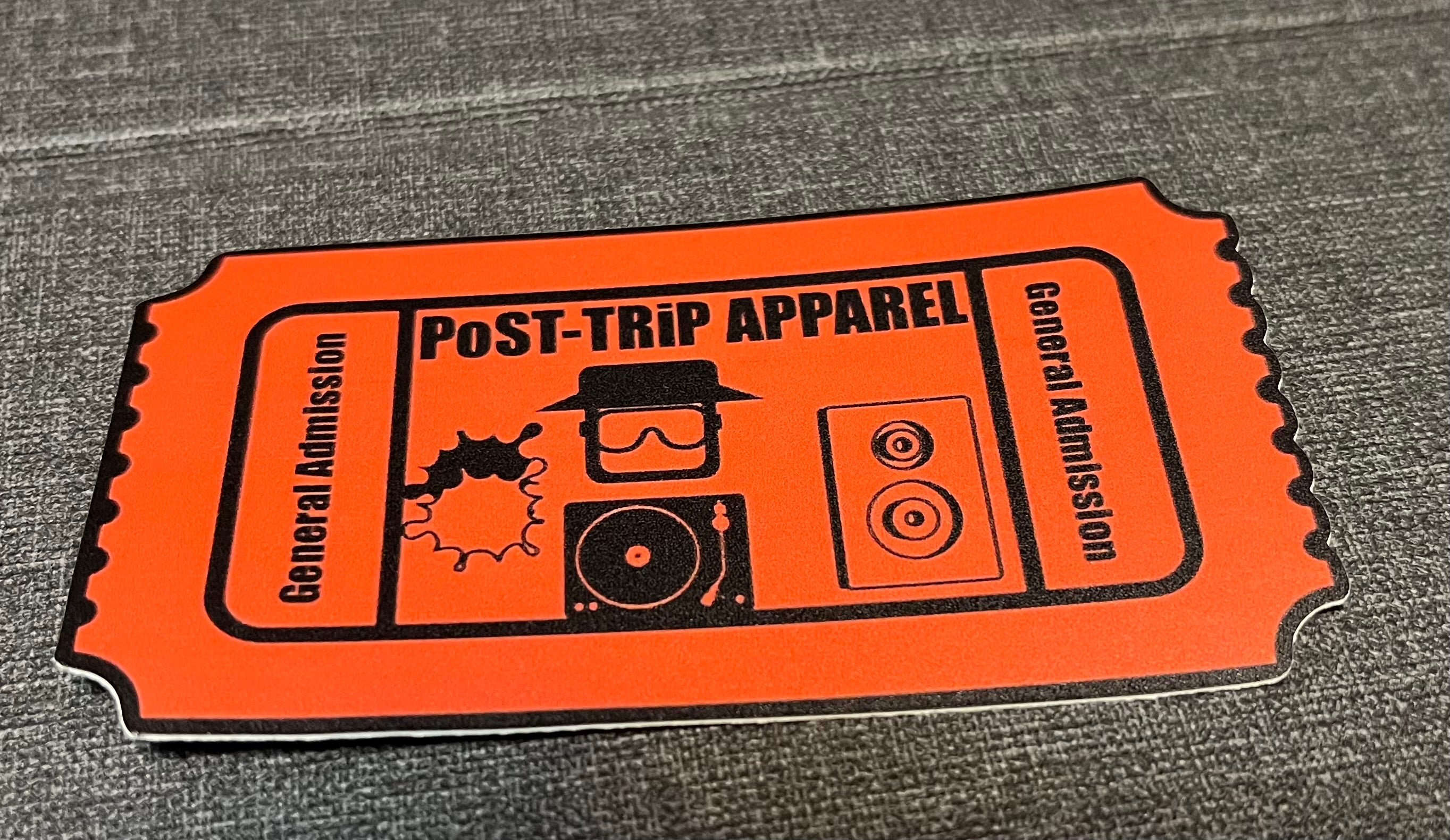 Orange sticker