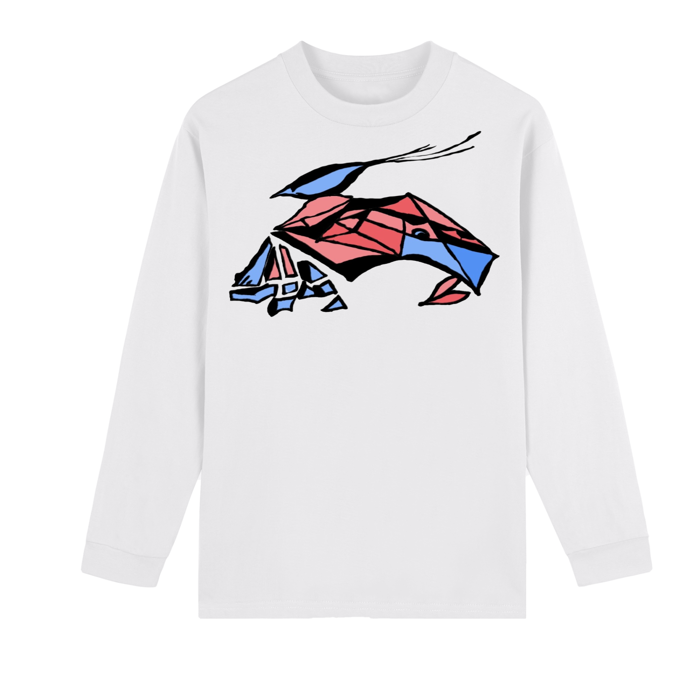 Crew Neck Drop Shoulder Long Sleeve Shirt