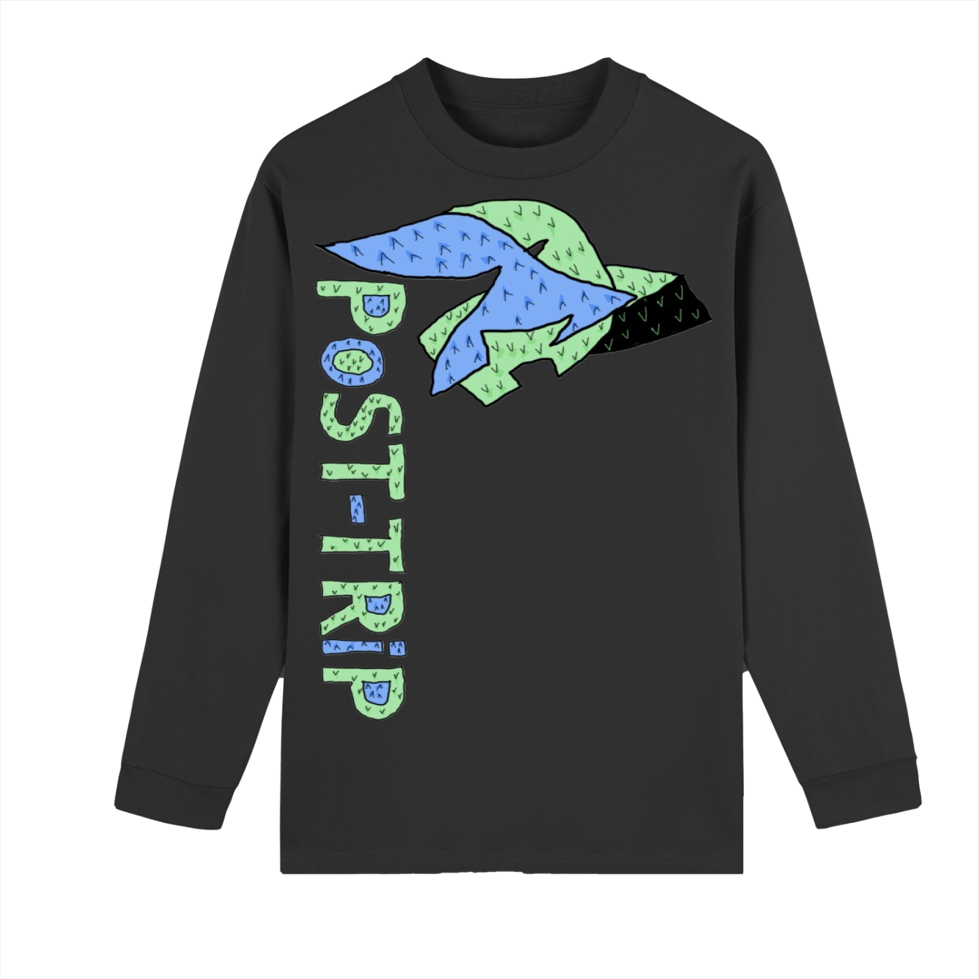 Crew Neck Drop Shoulder Long Sleeve Shirt